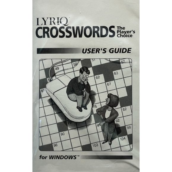 Lyriq Crosswords for Windows PC Software with User Guide Floppy Disk Vintage - Picture 3 of 3